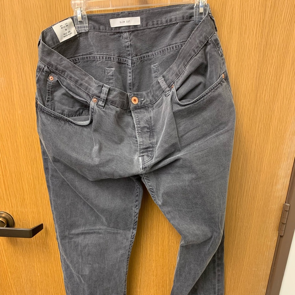 Billy Reid Charcoal Gray Slim Cut Jean - Size 36